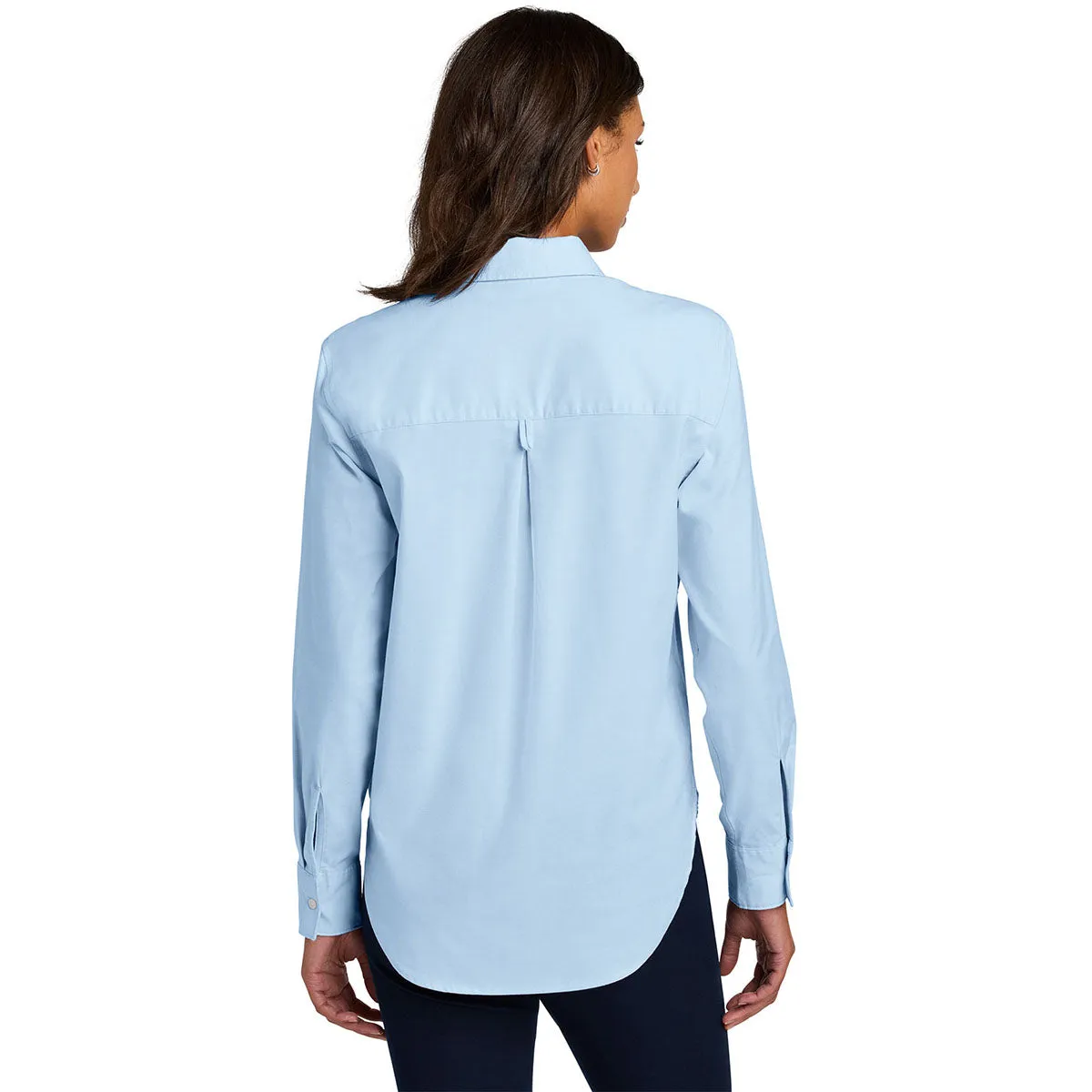 Mercer+Mettle Women's Light Blue Long Sleeve Modern Oxford Shirt sold by Merchology product image thumbnail 4