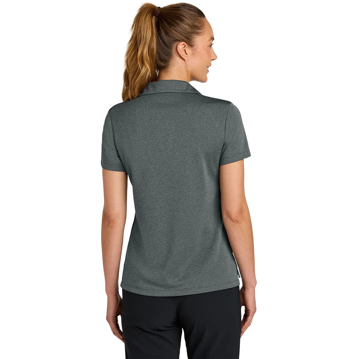 Nike Women's Anthracite Heather Dri-FIT Smooth Heather Polo sold by Merchology product image thumbnail 4