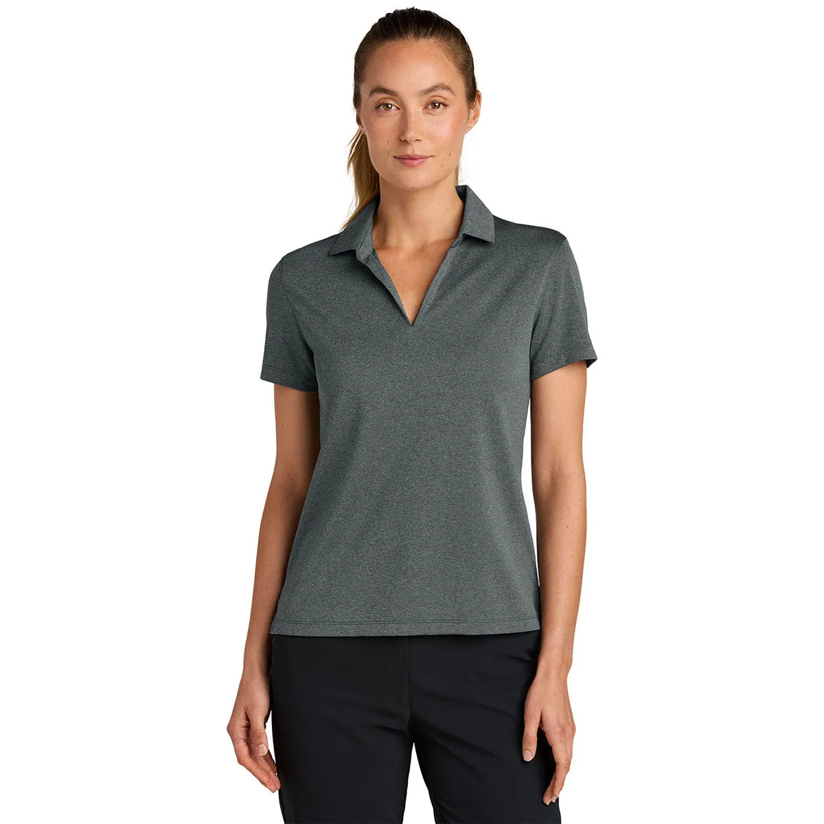 Nike Women's Anthracite Heather Dri-FIT Smooth Heather Polo sold by Merchology product image thumbnail 3