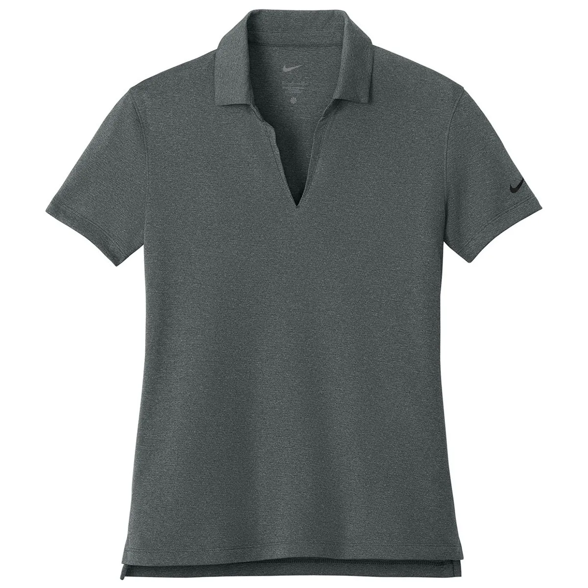 Nike Women's Anthracite Heather Dri-FIT Smooth Heather Polo sold by Merchology