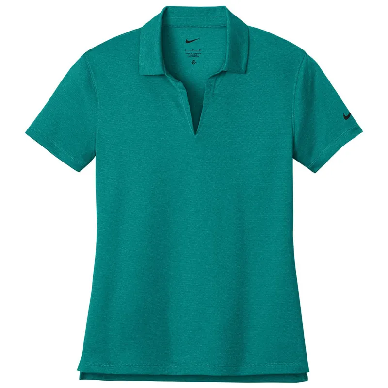 Nike Women's Bright Spruce Heather Dri-FIT Smooth Heather Polo made by Nike
