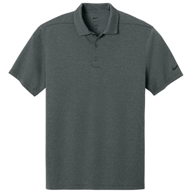 Nike Men's Anthracite Heather Dri-FIT Smooth Heather Polo made by Merchology