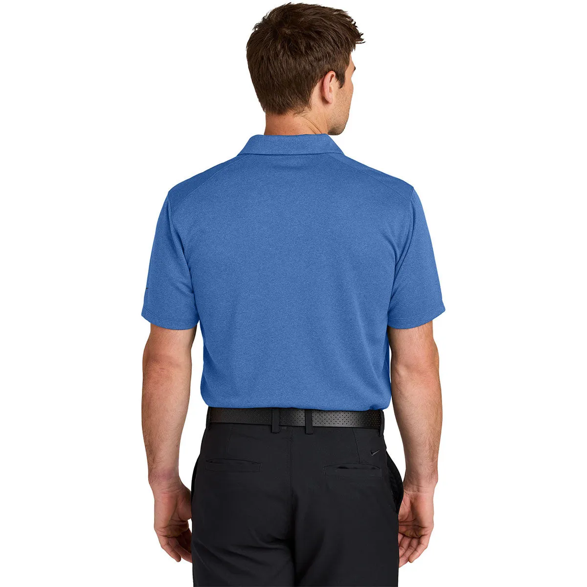 Nike Men's Game Royal Heather Dri-FIT Smooth Heather Polo sold by Merchology product image thumbnail 4