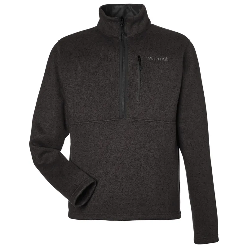 Marmot Men's Black Heather Dropline Half-Zip Jacket made by Marmot