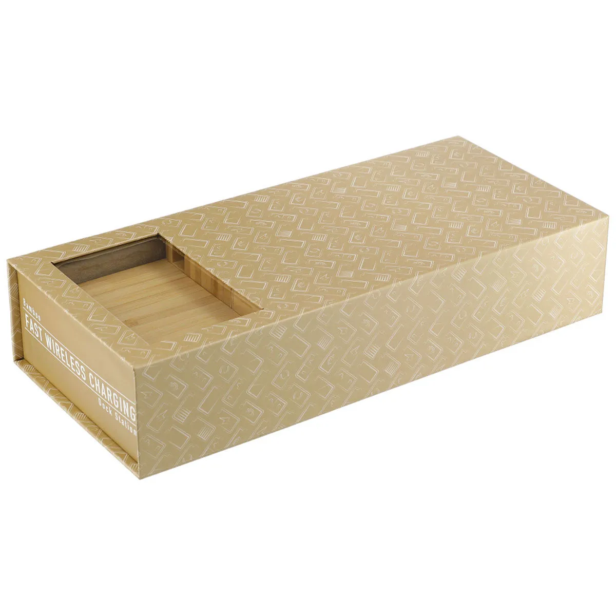 Leed's Natural Bamboo Fast Wirelsss Charging Dock Station sold by Merchology product image thumbnail 5