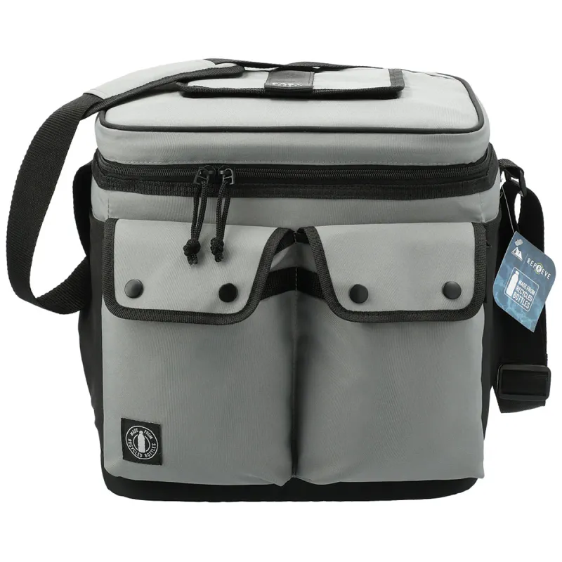 Arctic Zone Grey Repreve 24 Can Double Pocket Cooler made by Merchology