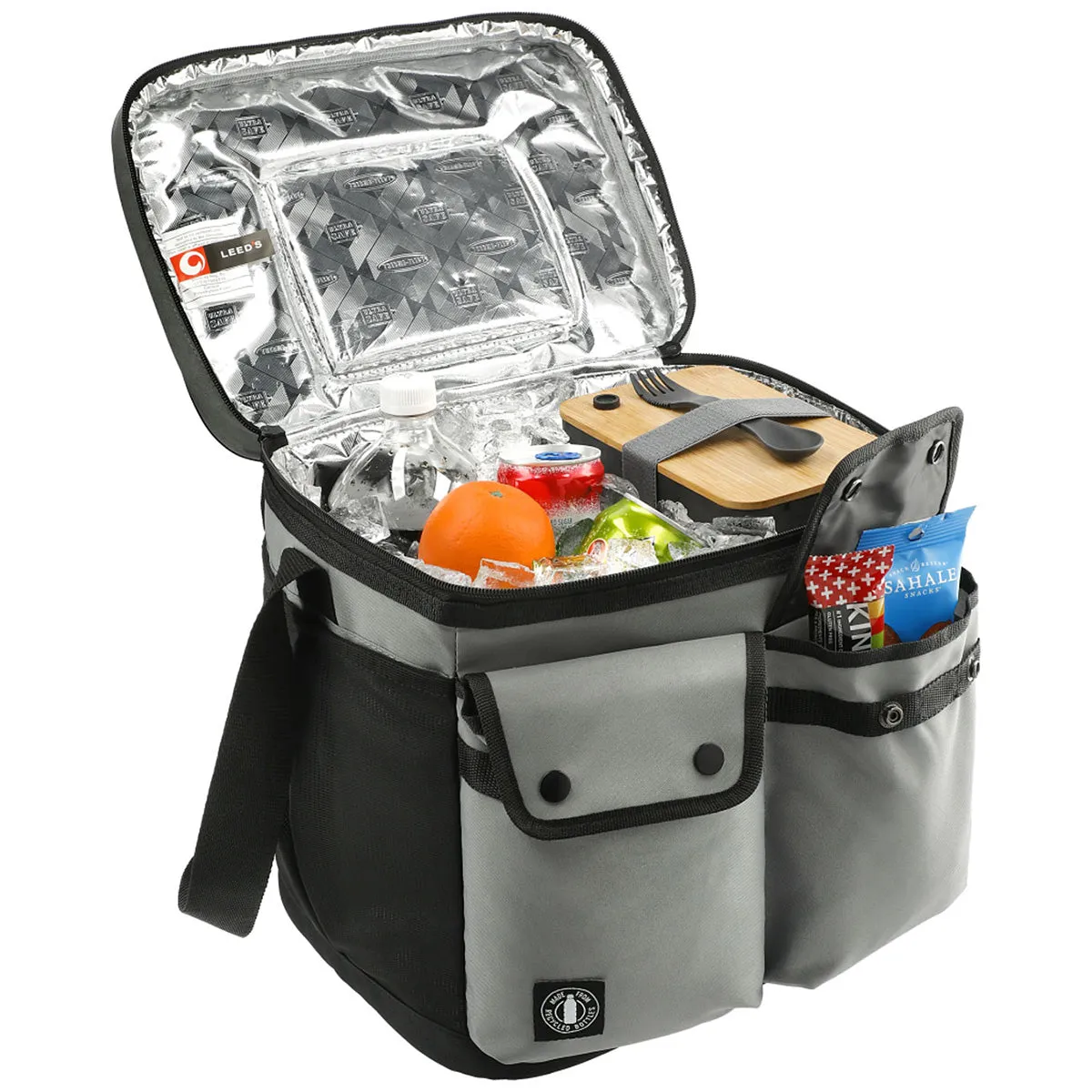 Arctic Zone Grey Repreve 24 Can Double Pocket Cooler sold by Merchology product image thumbnail 5
