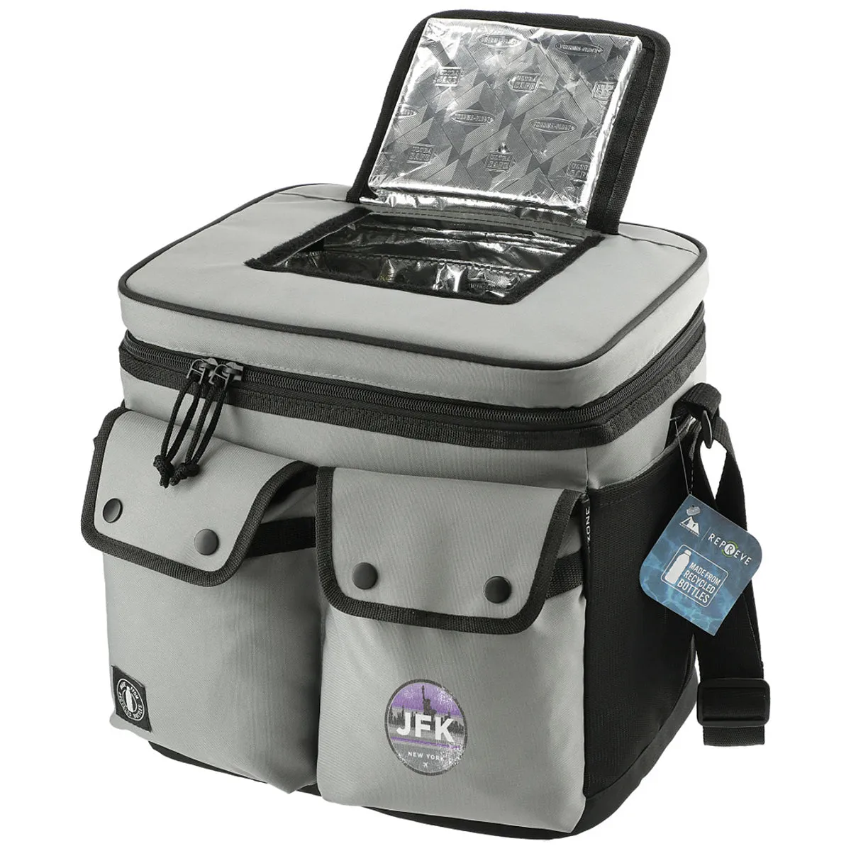 Arctic Zone Grey Repreve 24 Can Double Pocket Cooler sold by Merchology product image thumbnail 4