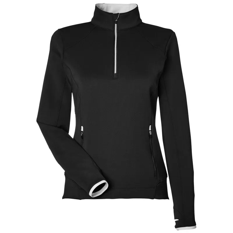 Zero Restriction Women's Black Sofia Quarter-Zip Pullover sold by Merchology