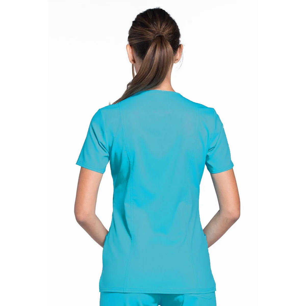 Cherokee Women's Turquoise Revolution Mock Wrap Top sold by Merchology product image thumbnail 2