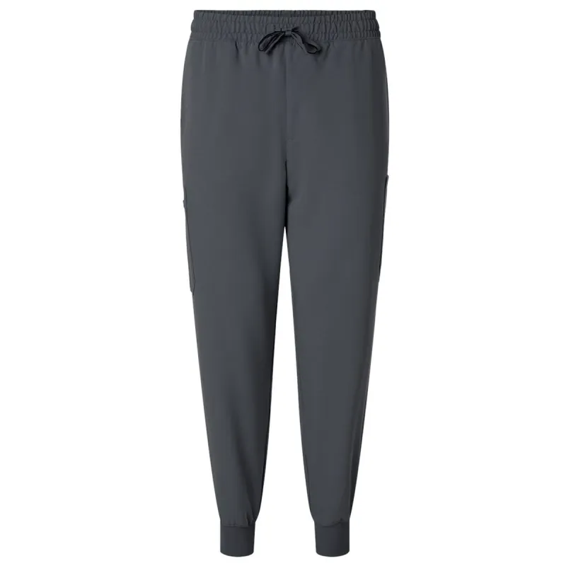 Jaanuu Men's Carbon Grey Osmo 8-Pocket Scrub Jogger made by Jaanuu