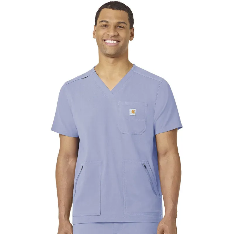 Carhartt Men's Ceil Blue Modern Fit 5-Pocket V-Neck Top made by Carhartt