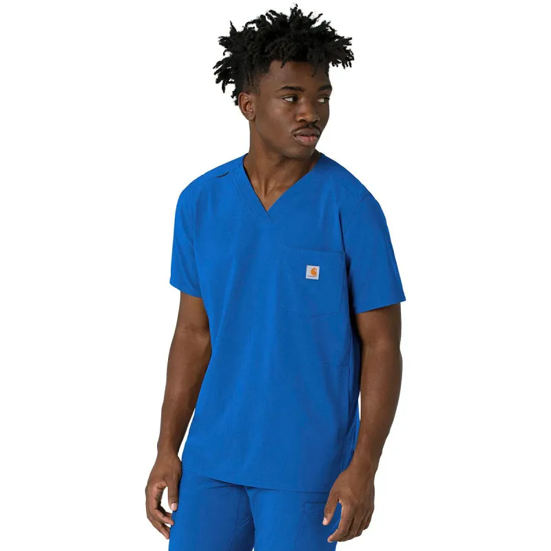 Carhartt Men's Royal Three-Pocket V-Neck Scrub Top made by Carhartt