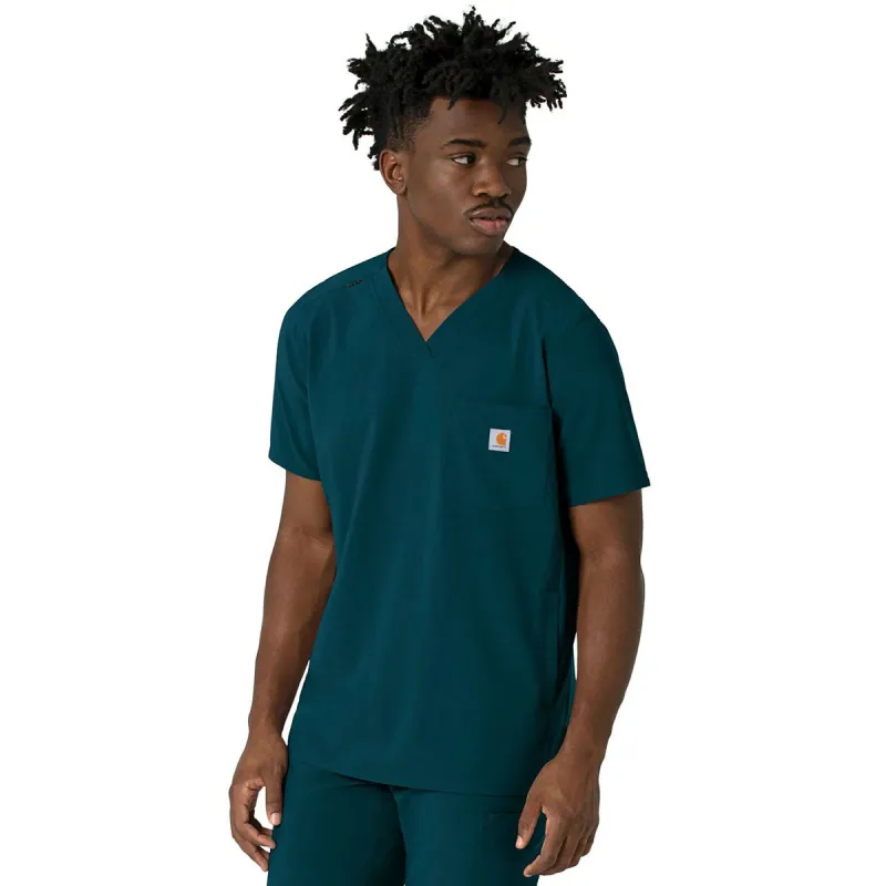 Carhartt Men's Caribbean Three-Pocket V-Neck Scrub Top made by Carhartt