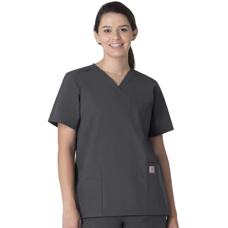 Carhartt Unisex Pewter Seven-Pocket Modern Fit V-Neck Top made by Carhartt