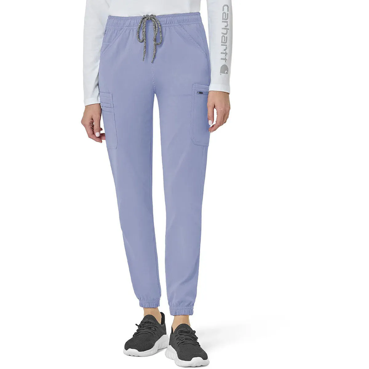 Carhartt Women's Ceil Blue Nine-Pocket Cargo Jogger Pant sold by Merchology