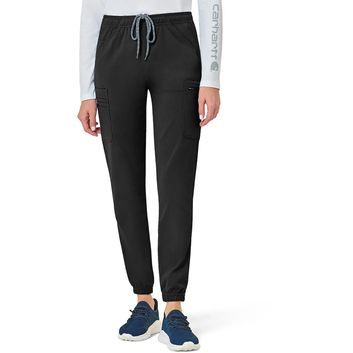 Carhartt Women's Black Nine-Pocket Cargo Jogger Pant sold by Merchology