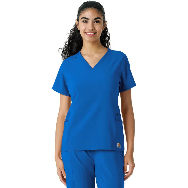 Carhartt Women's Royal Knit Panel Scrub Top made by Carhartt