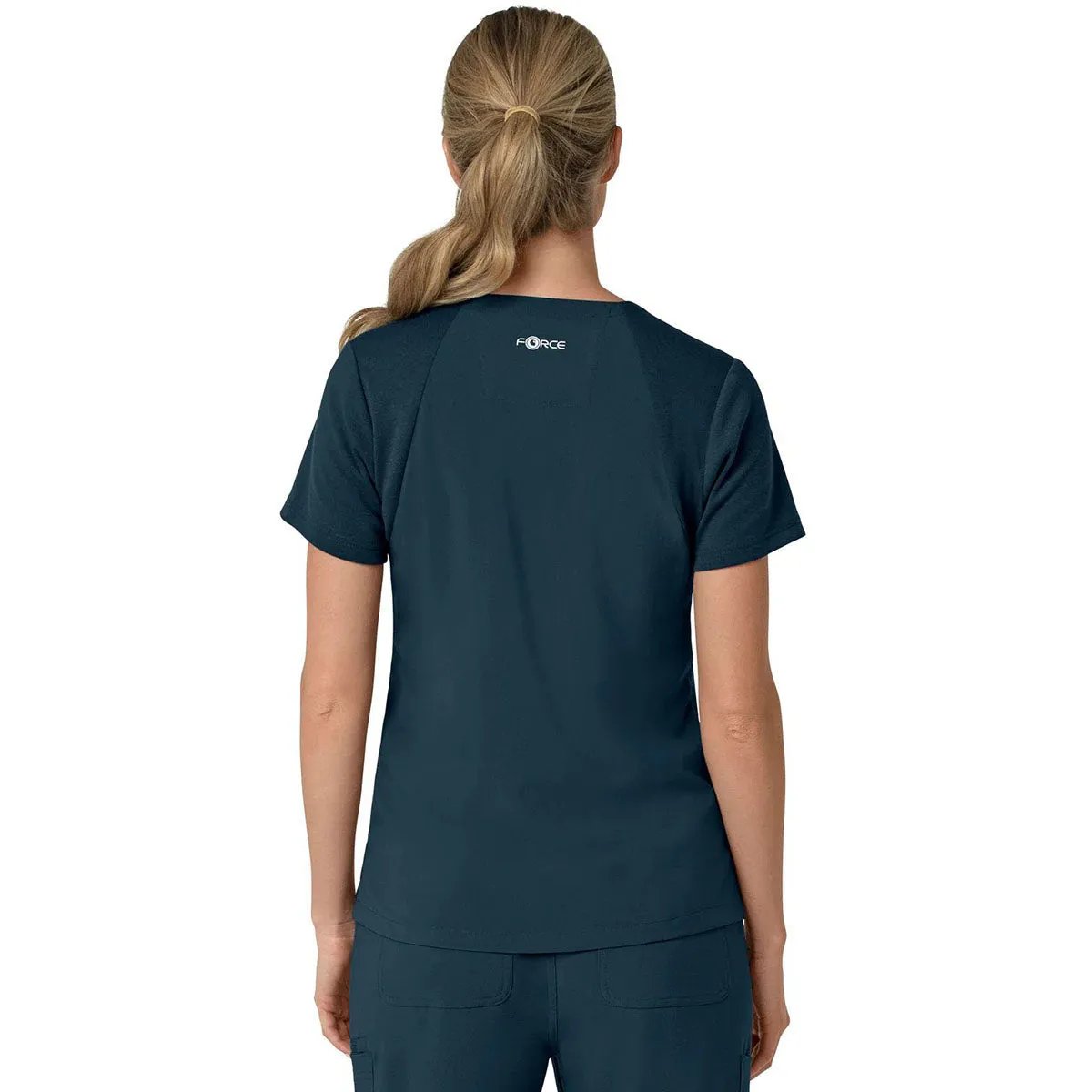 Carhartt Women's Navy Three-Pocket Flex Panel V-Neck Scrub Top sold by Merchology product image thumbnail 2
