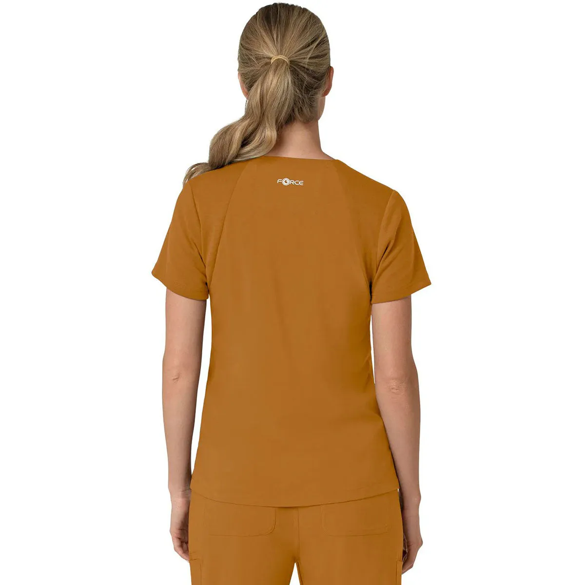 Carhartt Women's Fox Brown Three-Pocket Flex Panel V-Neck Scrub Top sold by Merchology product image thumbnail 2