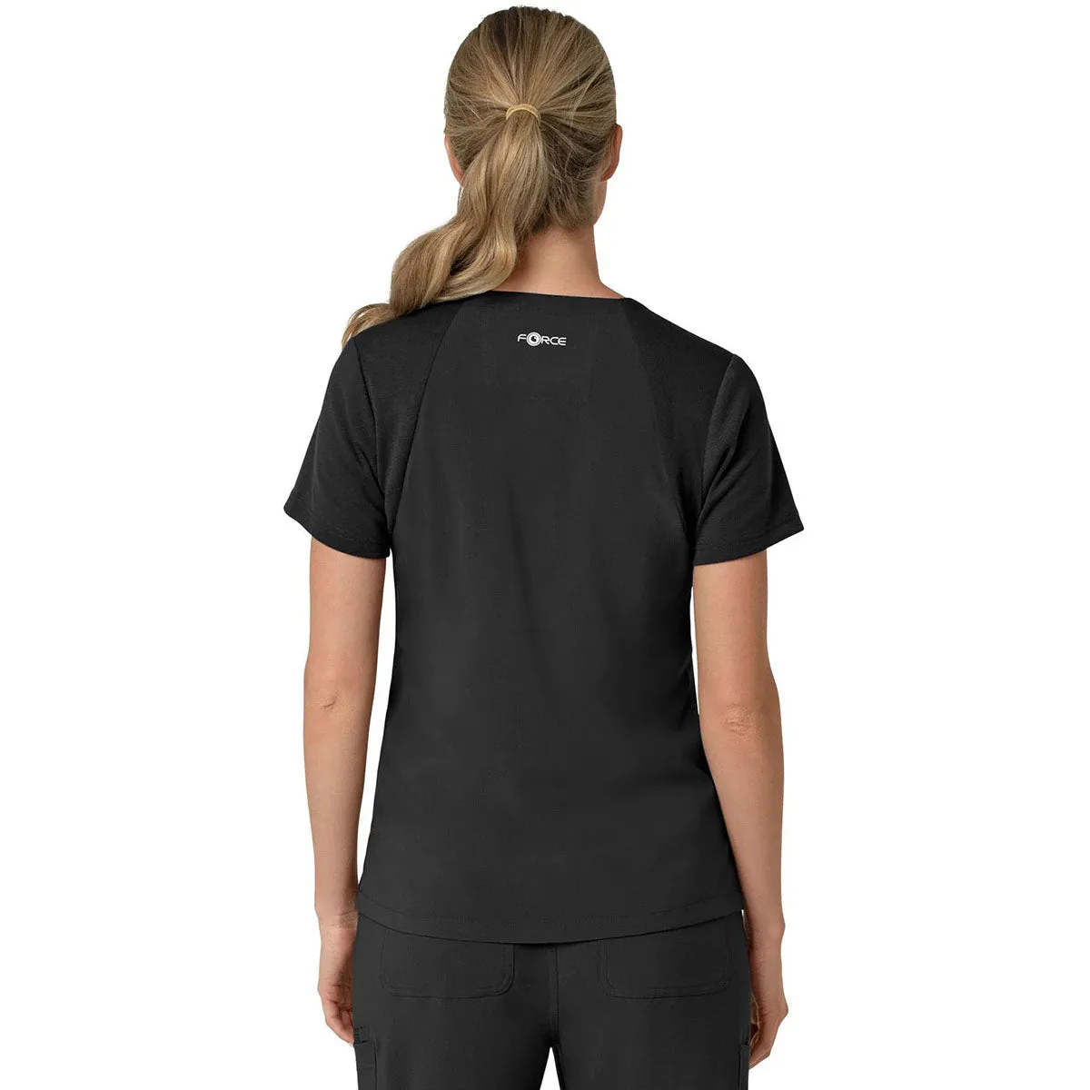 Carhartt Women's Black Three-Pocket Flex Panel V-Neck Scrub Top sold by Merchology product image thumbnail 2