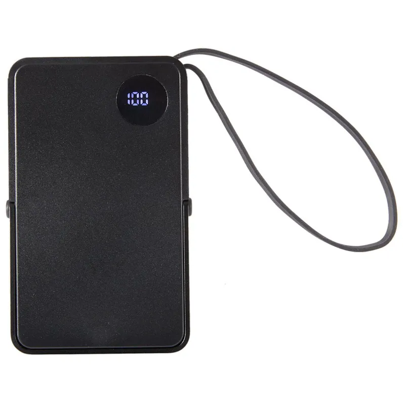 Leed's Black UL Listed MagClick Power Bank and Watch Charger made by Merchology