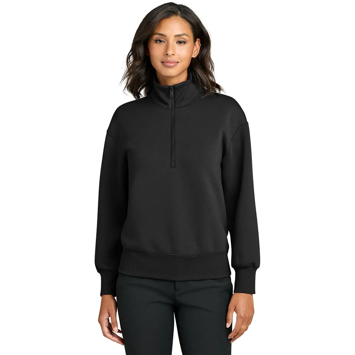 Mercer+Mettle Women's Deep Black Soft Spacer 1/4-Zip sold by Merchology product image thumbnail 3