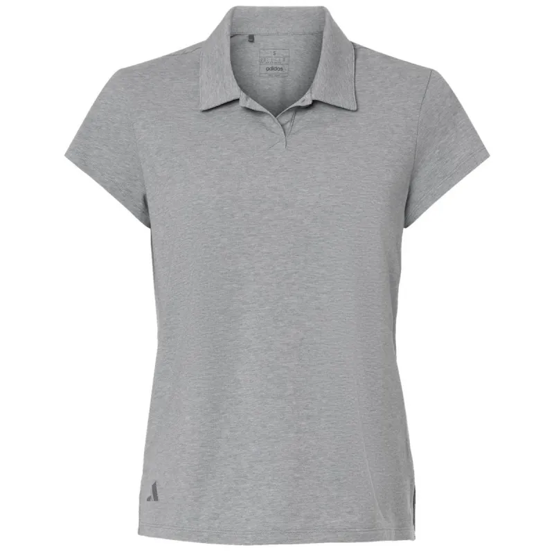 Adidas Women's Grey Three Melange Blend Polo made by Merchology