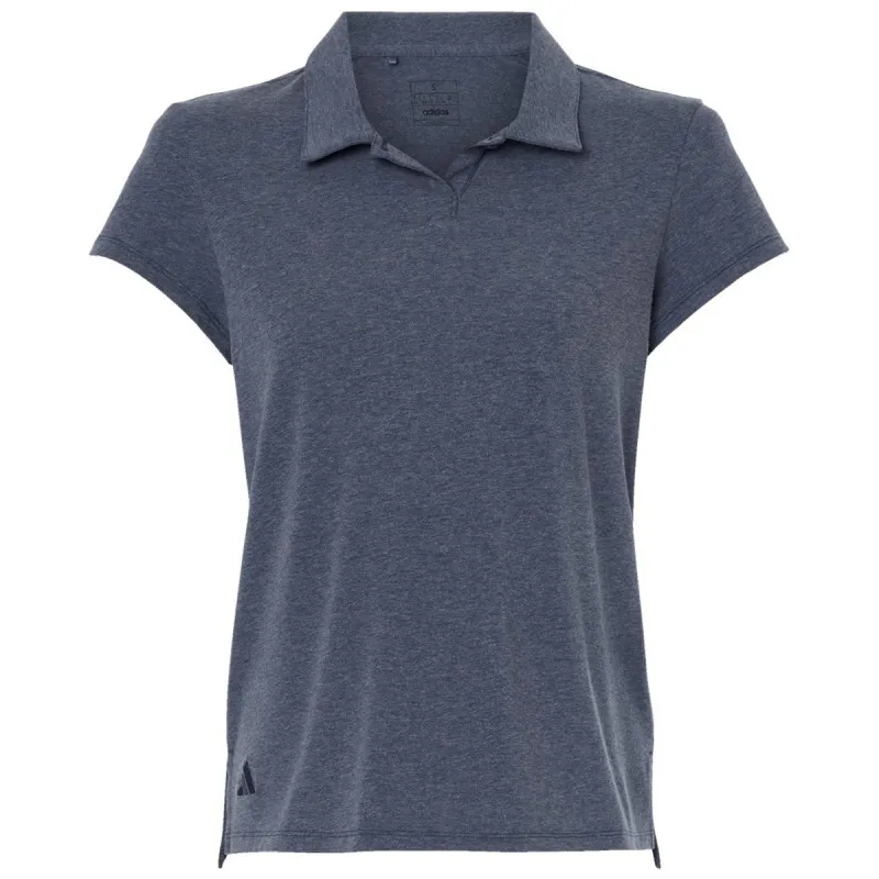 Adidas Women's Collegiate Navy Melange Blend Polo sold by Merchology