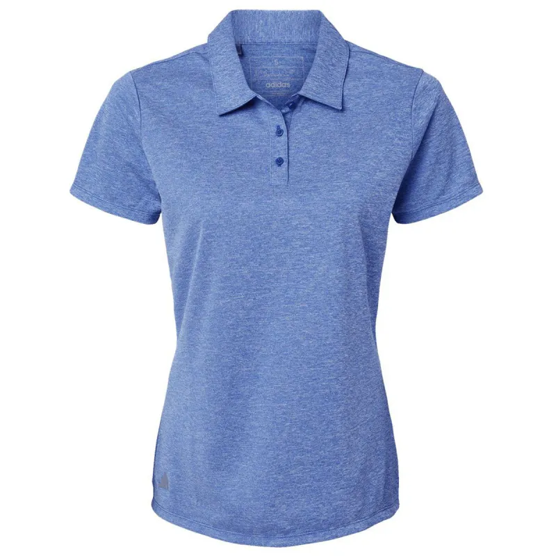 Adidas Women's Collegiate Royal Melange Heathered Polo sold by Merchology