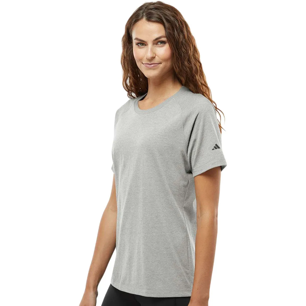 Adidas Women's Medium Grey Heather Blended T-Shirt sold by Merchology product image thumbnail 5