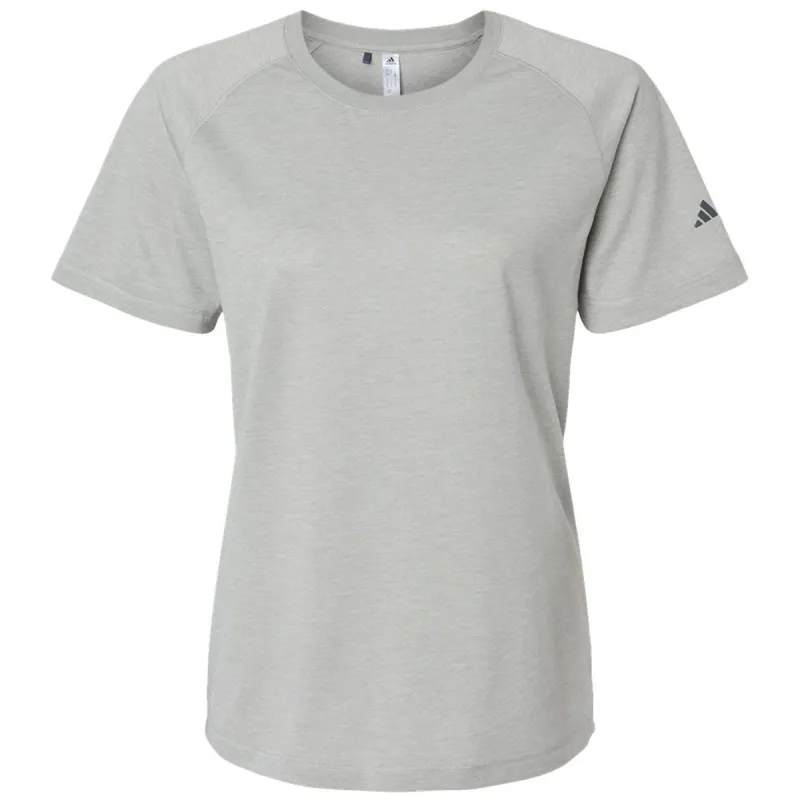 Adidas Women's Medium Grey Heather Blended T-Shirt made by Adidas