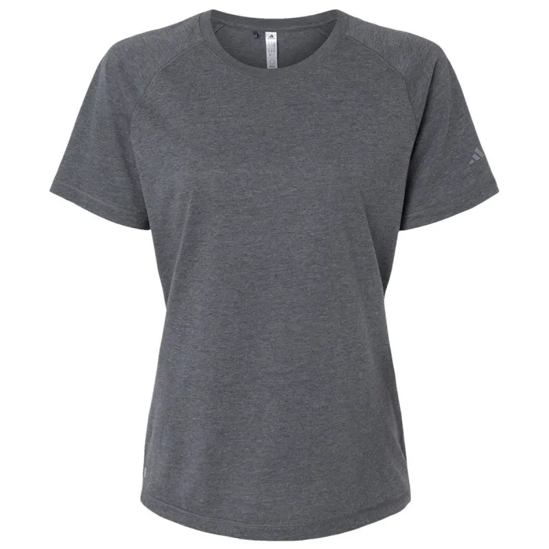 Adidas Women's Dark Grey Heather Blended T-Shirt made by Adidas