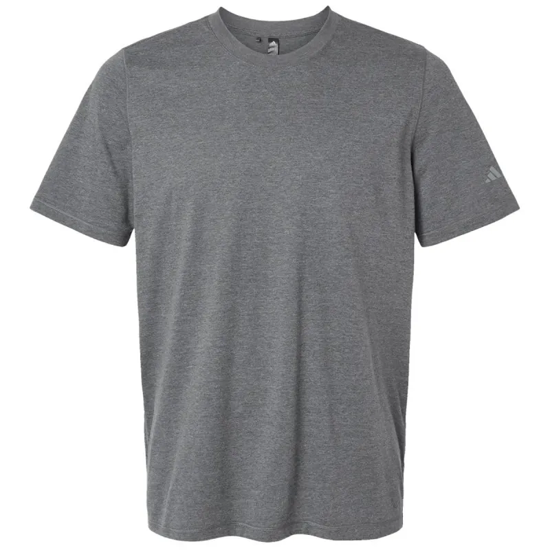 Adidas Men's Dark Grey Heather Blended T-Shirt made by Adidas