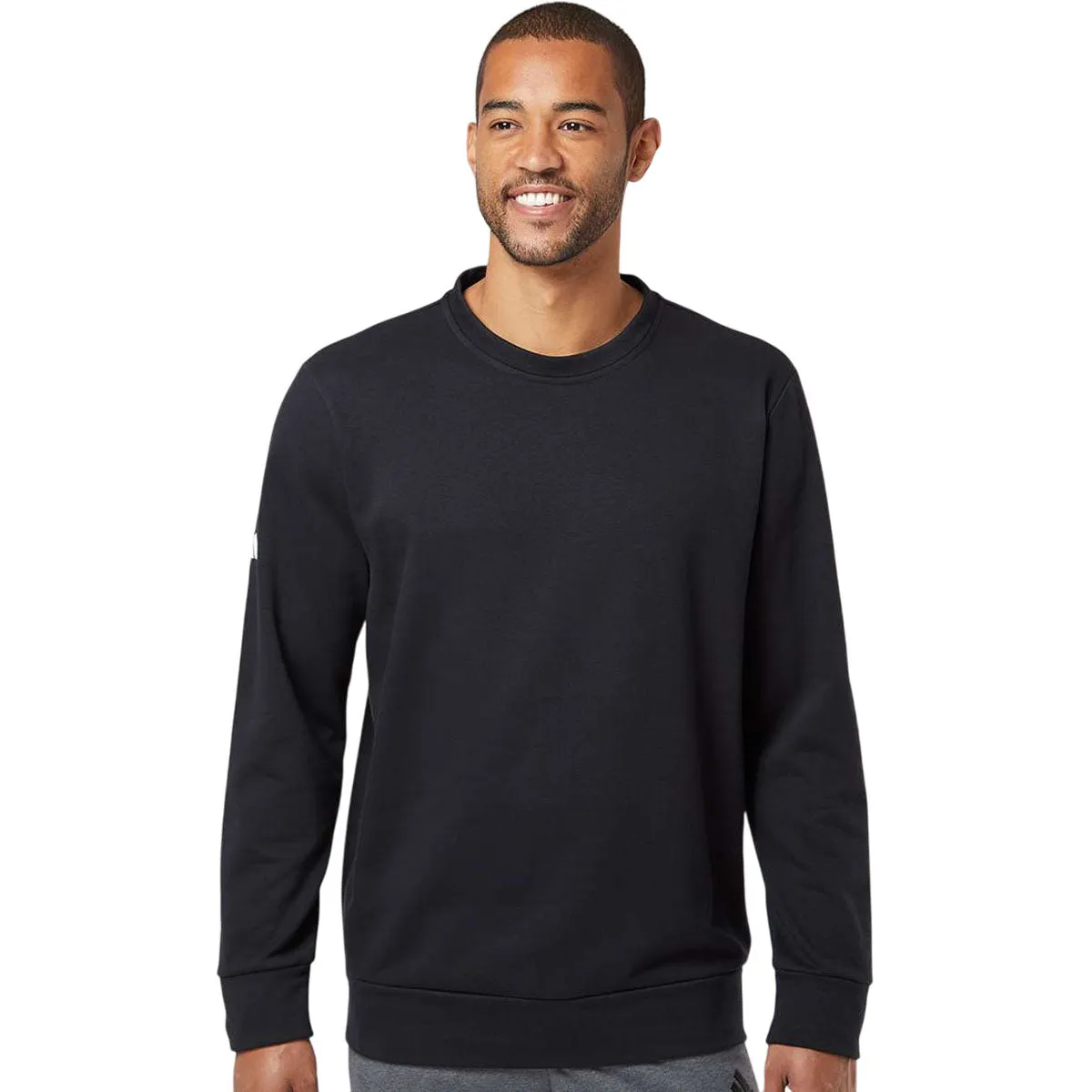Adidas Men's Black Fleece Crewneck Sweatshirt sold by Merchology product image thumbnail 3
