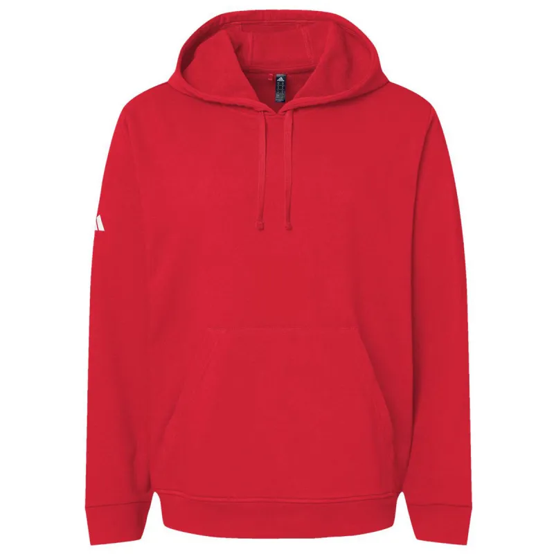 Adidas Men's Red Fleece Hooded Sweatshirt made by Adidas