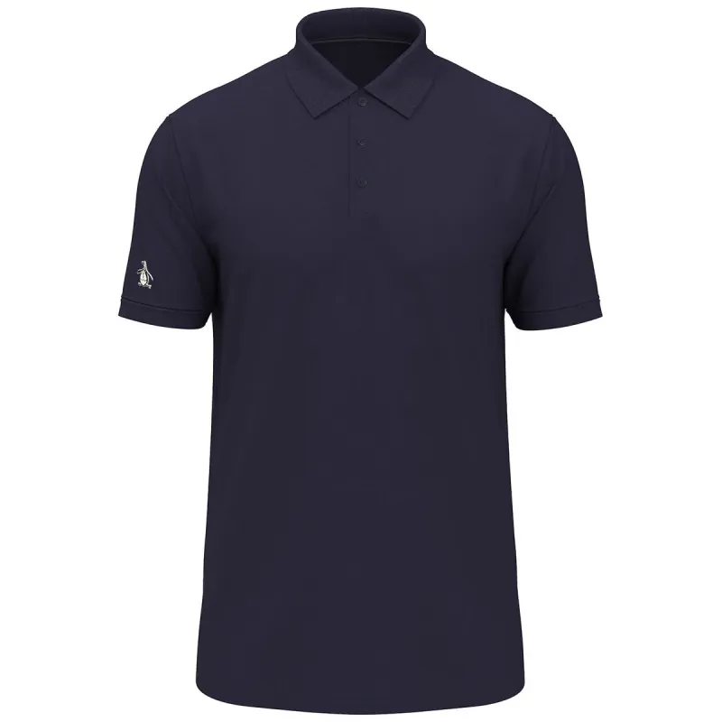 Original Penguin Men's Black Iris Solid Polo sold by Merchology