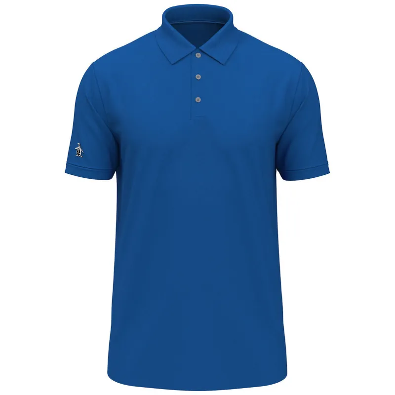 Original Penguin Men's Magnetic Blue Solid Polo sold by Merchology