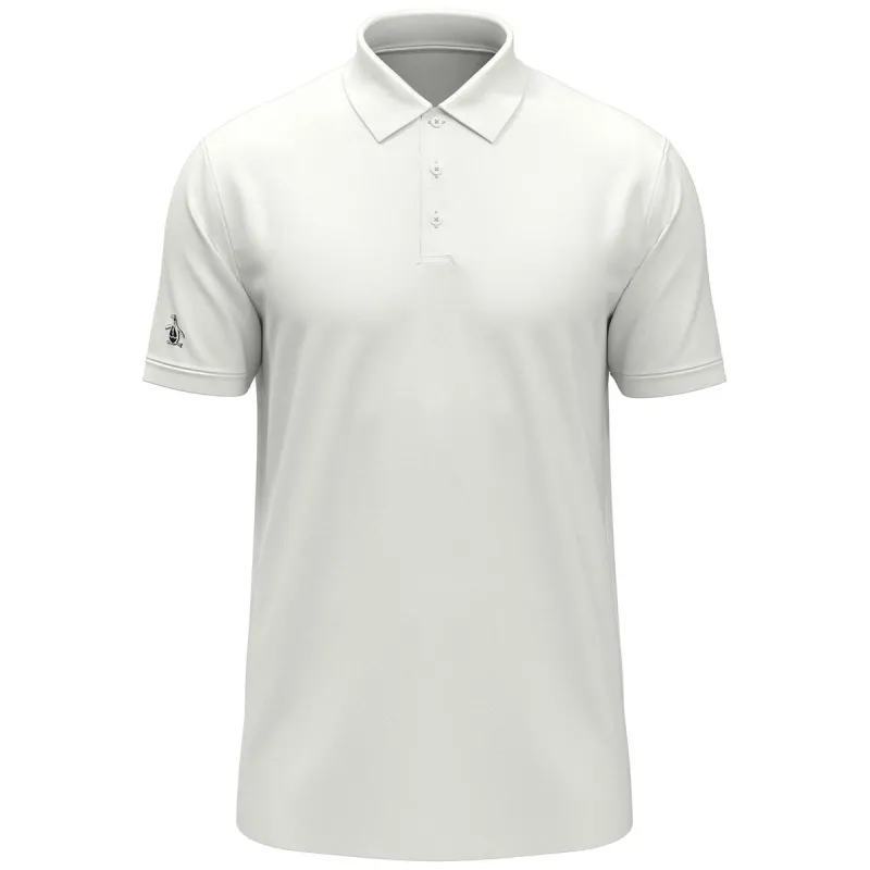 Original Penguin Men's Bright White Solid Polo sold by Merchology