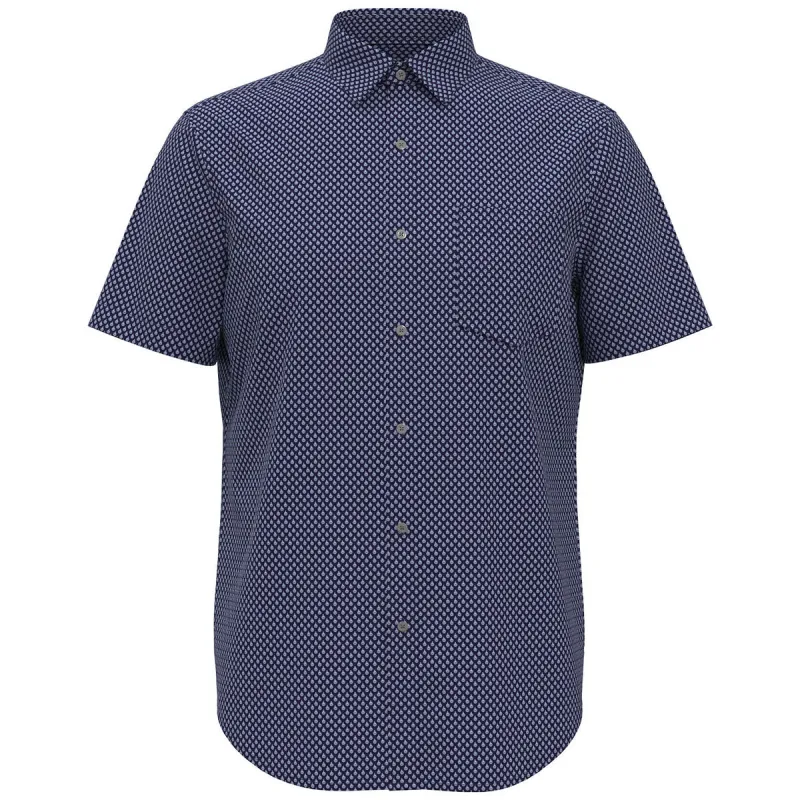 Perry Ellis Men's Peacoat Printed Short Sleeve Shirt sold by Merchology