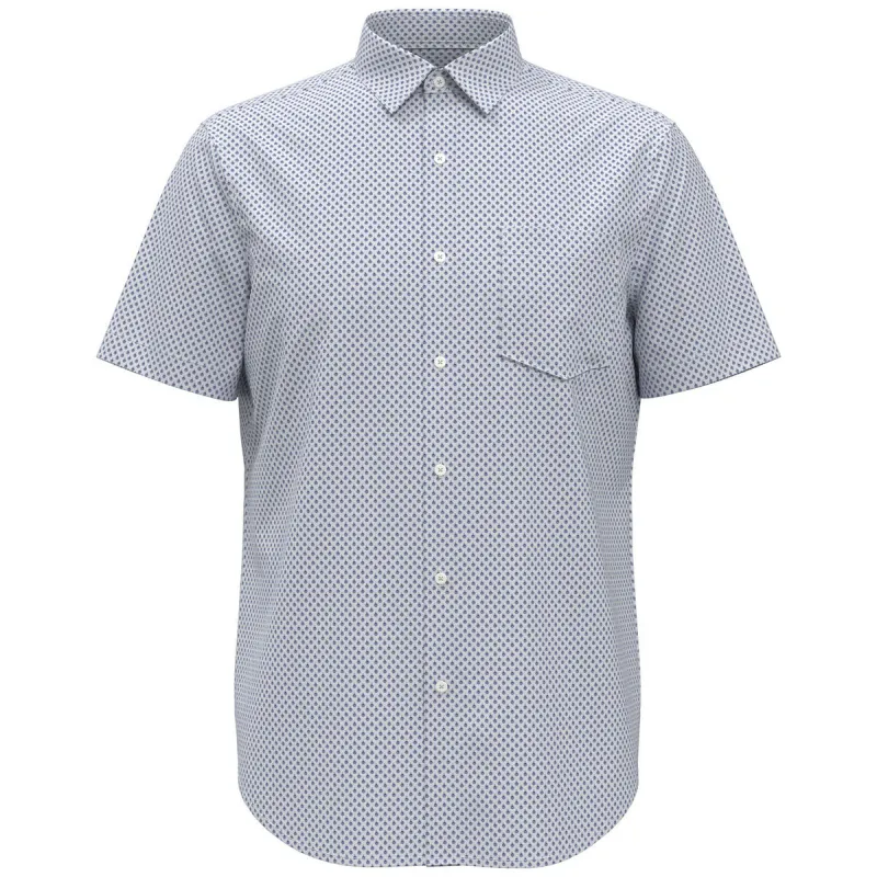 Perry Ellis Men's Bright White Printed Short Sleeve Shirt sold by Merchology
