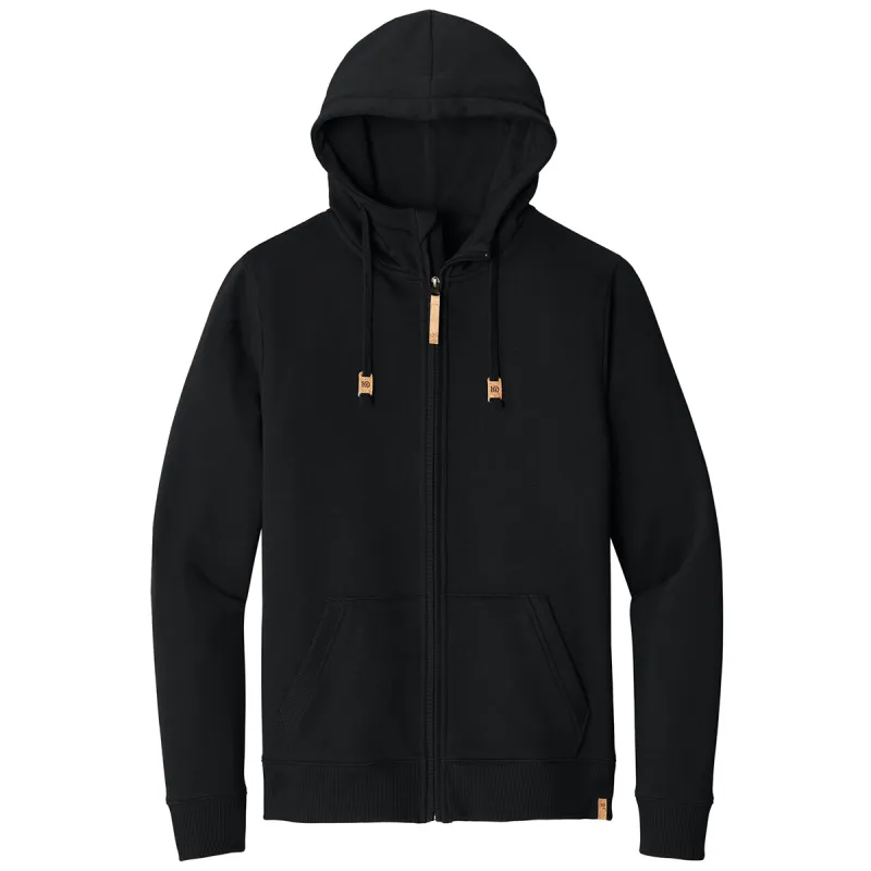 tentree Men's Meteorite Black Space Dye Fleece Full-Zip Hoodie made by tentree