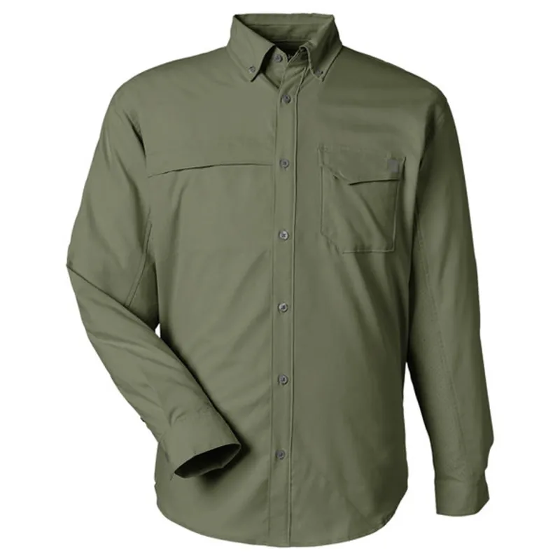 HUK Men's Moss Tide Point Long Sleeve Shirt made by Huk
