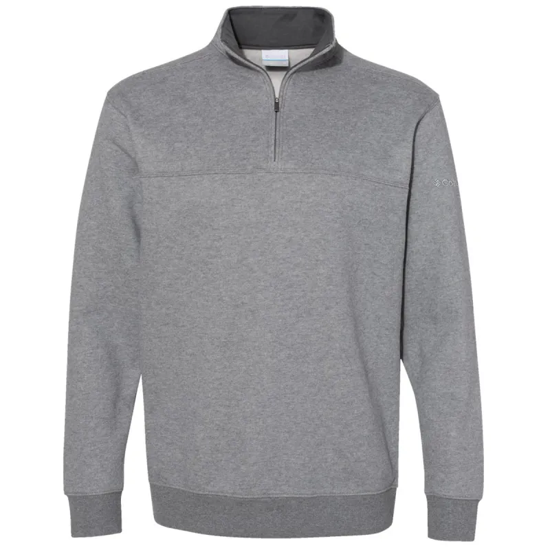Columbia Men's Charcoal Heather Hart Mountain II Half-Zip Pullover made by Columbia