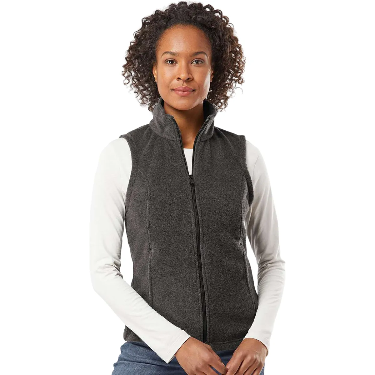 Columbia Women's Charcoal Heather Benton Springs Fleece Vest sold by Merchology product image thumbnail 3