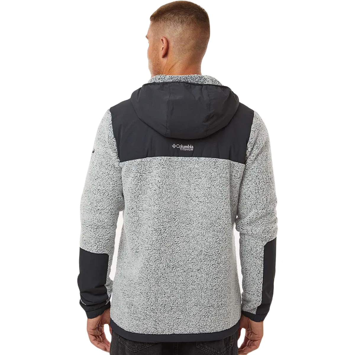 Columbia Men's White/Black Arctic Crest Sherpa Full-Zip Jacket sold by Merchology product image thumbnail 4