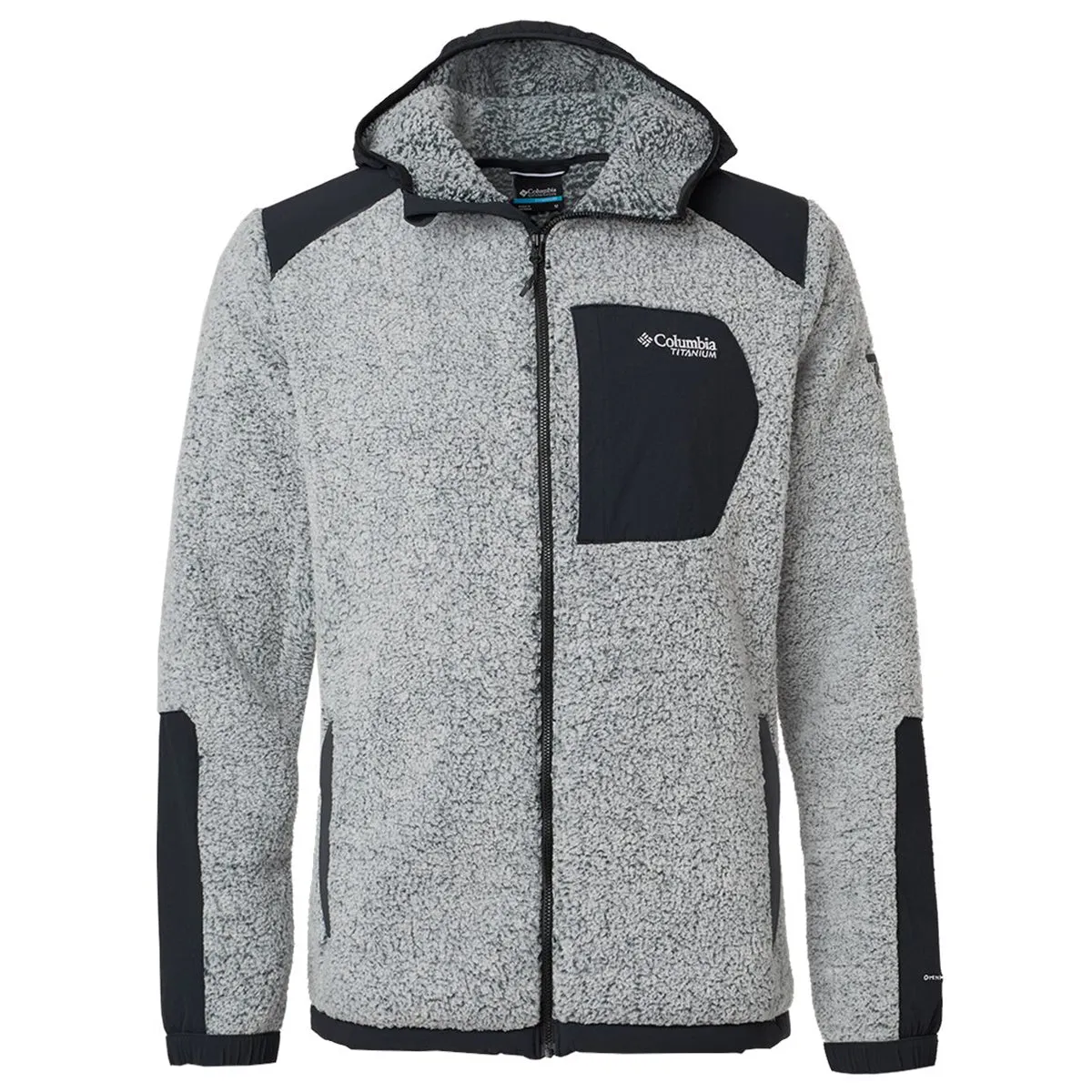 Columbia Men's White/Black Arctic Crest Sherpa Full-Zip Jacket sold by Merchology