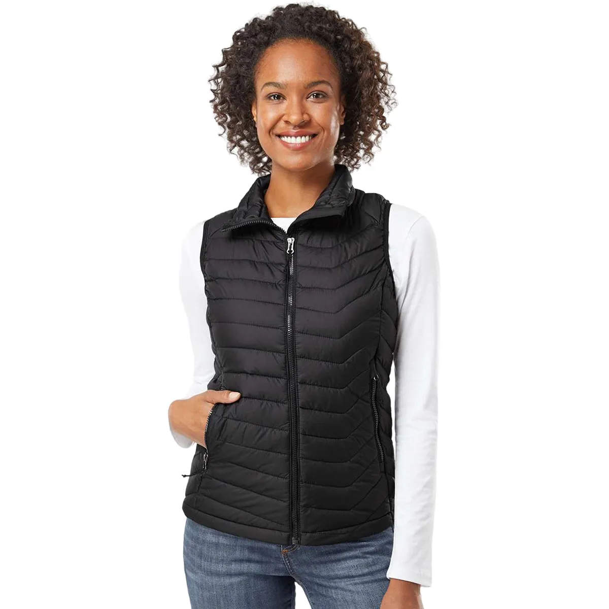 Columbia Women's Black Powder Lite Vest sold by Merchology product image thumbnail 3