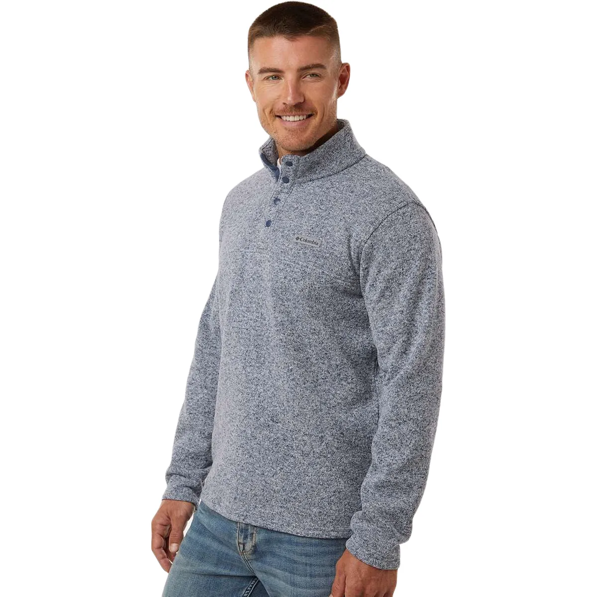 Columbia Men's Dark Mountain Heather Alto Pass Fleece Half Snap Pullover sold by Merchology product image thumbnail 5