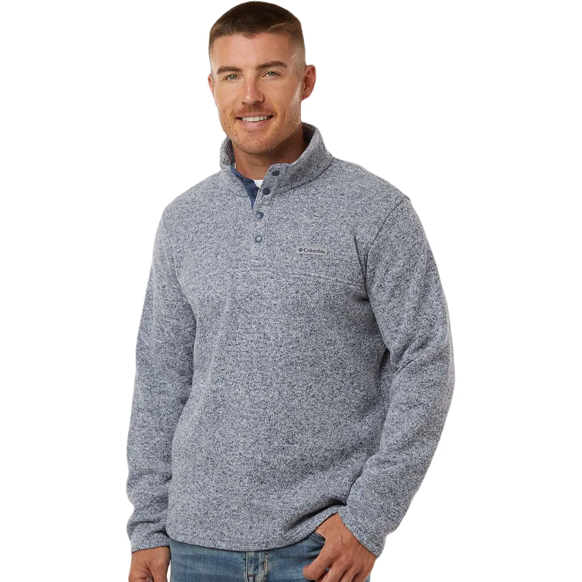 Columbia Men's Dark Mountain Heather Alto Pass Fleece Half Snap Pullover sold by Merchology product image thumbnail 3